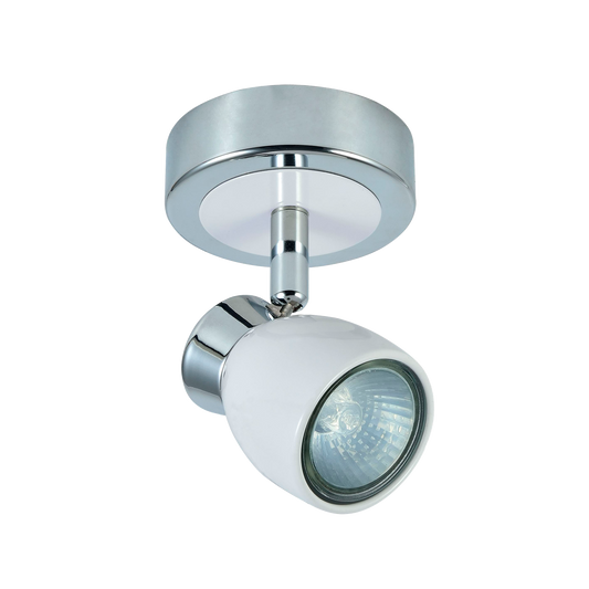 Foco Chacho Blanco / Cromo – vista principal · Ref. 142481001