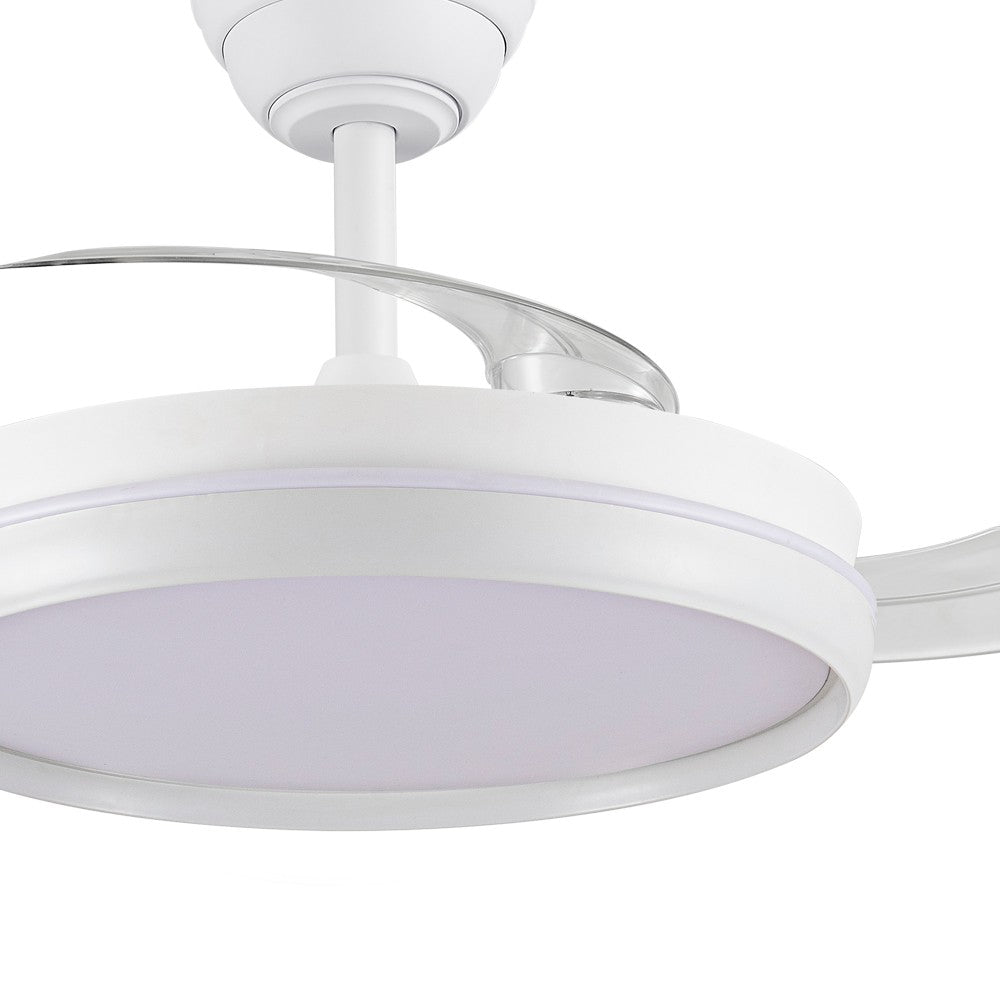 Ventilador LED Charly Evo Aspas Retráctiles 60W 6600Lm CCT Blanco CristalRecord - imagen 4 | CristalRecord · Ref. 85-077-42-010