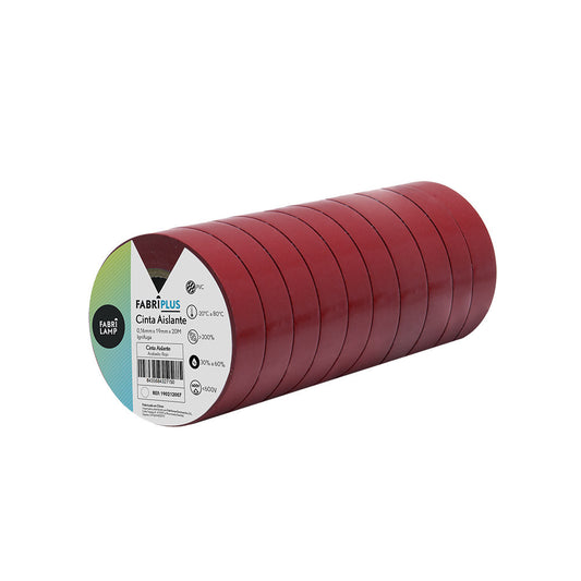 Cinta Aislante de PVC Roja 19 mm x 20 m Fabrilamp - imagen 2 | Fabrilamp / Abrila · Ref. 190212007