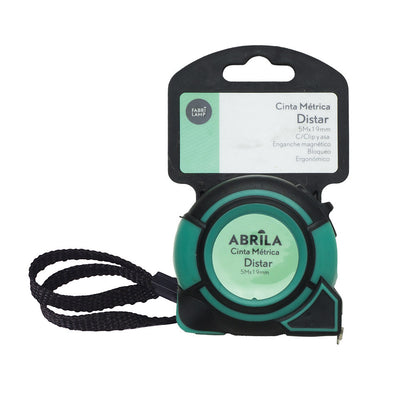 Flexómetro DISTAR fabricado en acero color Negro/Verde