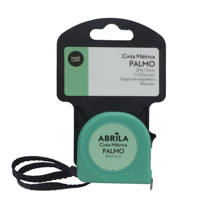 Flexómetro Palmo fabricado en Acero/Policarbonato color Verde