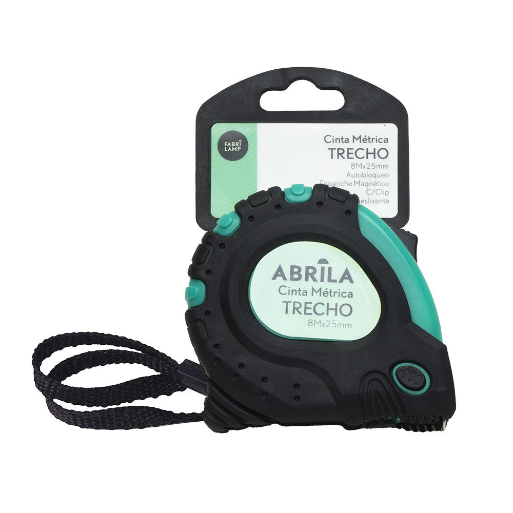 Cinta métrica Trecho fabricada en policarbonato negro y verde