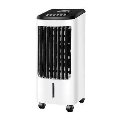 Climatizador Evaporativo Imperio Blanco/Negro de Fabrilamp, 80W, 4 litros, mando a distancia y temporizador.