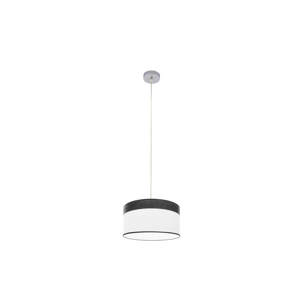 Lámpara Colgante Cloe 40 cm Pantalla Textil Madera Negra Fabrilamp