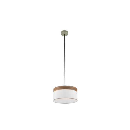 Lámpara Colgante Cloe 40 cm Cuero y Madera Oscura Fabrilamp - vista principal | Fabrilamp / Abrila · Ref. 175494084