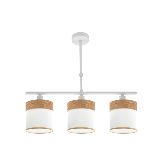 Aplique Regleta Cloe 3 Luces E14 Blanco y Madera Clara Fabrilamp - vista principal | Fabrilamp / Abrila · Ref. 175453085