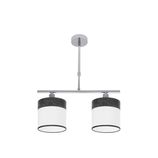 Lámpara de Pared Cloe 2 Luces E14 Cromo y Madera Negra Fabrilamp - vista principal | Fabrilamp / Abrila · Ref. 175452009