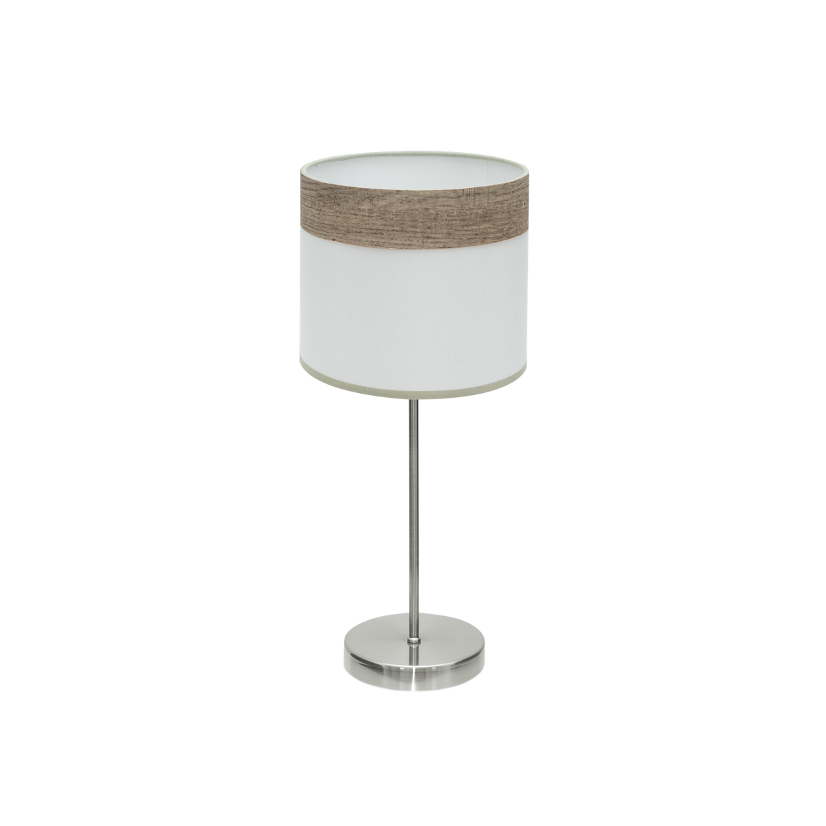 Lámpara de Sobremesa Cloe 42 cm Níquel y Madera Gris Fabrilamp - vista principal | Fabrilamp / Abrila · Ref. 175471083