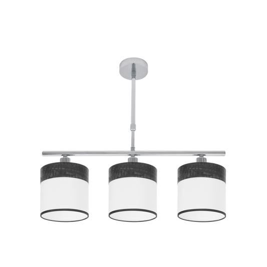 Regleta de Pared Cloe 3 Luces E14 Cromo y Madera Negra Fabrilamp - vista principal | Fabrilamp / Abrila · Ref. 175453009