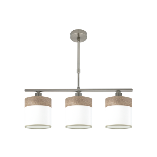 Regleta de Pared Cloe 3 Luces E14 Níquel y Madera Gris Fabrilamp - vista principal | Fabrilamp / Abrila · Ref. 175453083