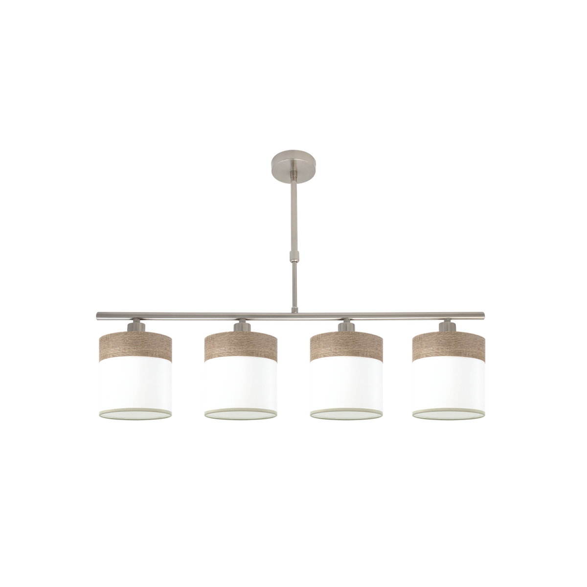 Lámpara de Pared Cloe 4 Luces E14 Níquel y Madera Gris Fabrilamp - vista principal | Fabrilamp / Abrila · Ref. 175454083