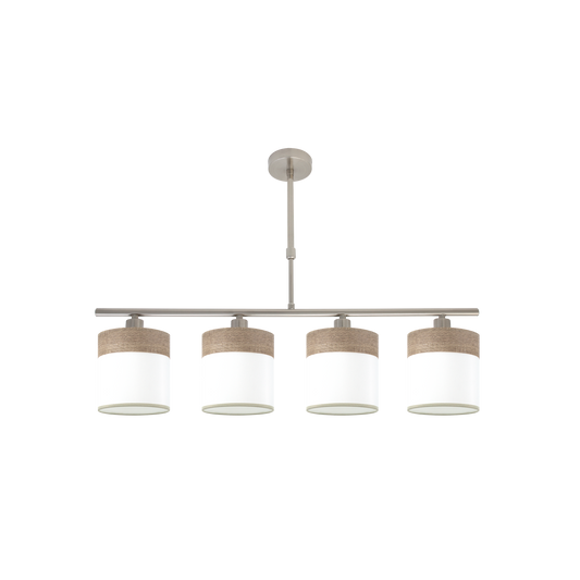 Lámpara Moderna Cloe Níquel y madera gris – vista principal · Ref. 175454083