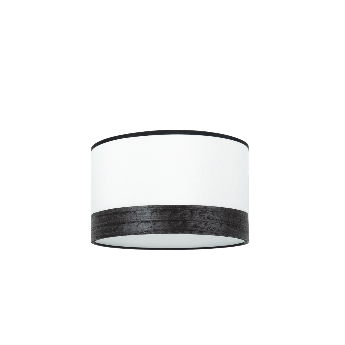 Pantalla para Lámpara de Pie Cloe 40 cm Textil Blanco y Madera Negra Fabrilamp - vista principal | Fabrilamp / Abrila · Ref. 99.PA-175441009