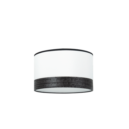 Pantalla para Lámpara de Pie Cloe 40 cm Textil Blanco y Madera Negra Fabrilamp - vista principal | Fabrilamp / Abrila · Ref. 99.PA-175441009