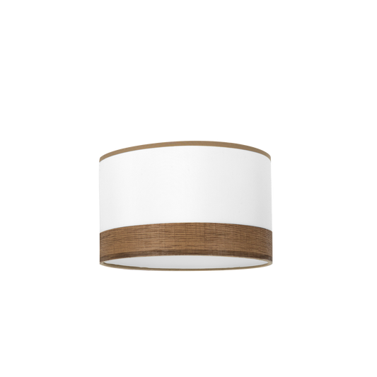 Pantalla para Lámpara de Pie Cloe 40 cm Blanca y Madera Oscura Fabrilamp - vista principal | Fabrilamp / Abrila · Ref. 99.PA-175441084
