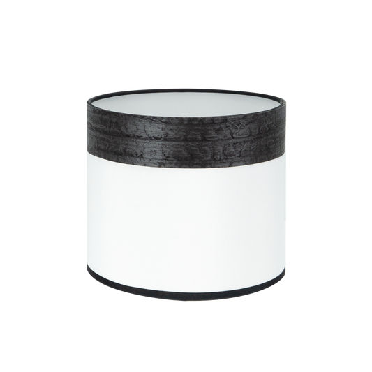 Pantalla de Sobremesa Cloe 17 cm Blanca y Madera Negra Fabrilamp - vista principal | Fabrilamp / Abrila · Ref. 99.PA-175471009
