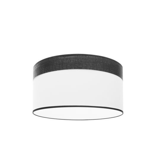 Pantalla Colgante Cloe 50 cm Blanca y Madera Negra Fabrilamp - vista principal | Fabrilamp / Abrila · Ref. 99.PA-175495009