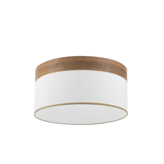 Pantalla Colgante Cloe 50 cm Blanca y Madera Oscura Fabrilamp - vista principal | Fabrilamp / Abrila · Ref. 99.PA-175495084