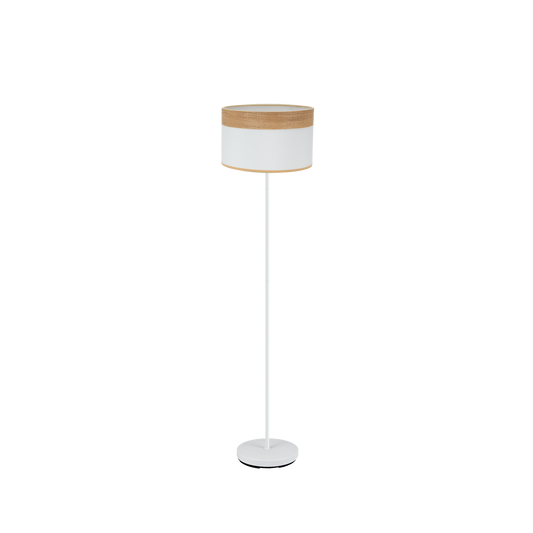 Lámpara de Pie Cloe 162 cm Blanco y Madera Clara Fabrilamp - vista principal | Fabrilamp / Abrila · Ref. 175441085