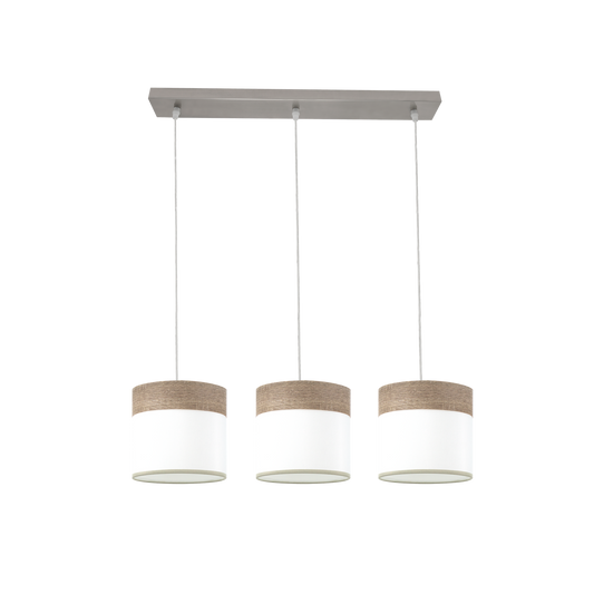 Lámpara Moderna Cloe Níquel/Blanco-Madera Gris – vista principal · Ref. 175493083
