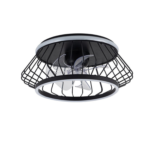 Ventilador de Techo con Plafón LED Cobra 50W Negro CristalRecord - vista principal | CristalRecord