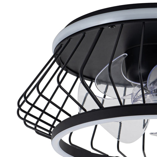 Ventilador de Techo con Plafón LED Cobra 50W Negro CristalRecord - imagen 2 | CristalRecord