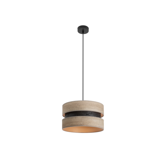 Pantalla Textil Colet Negro / Madera Gris – vista principal · Ref. 175694083