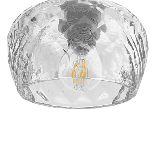 Lámpara Colgante Estela 1xE27 Blanco con Tulipa de Cristal Tallado Fabrilamp - imagen 2 | Fabrilamp / Abrila