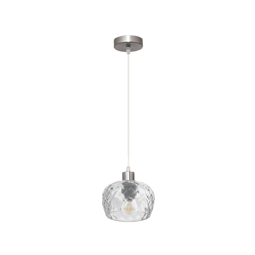 Lámpara Colgante Estela Cristal Cromo Fabrilamp / Abrila 196891020