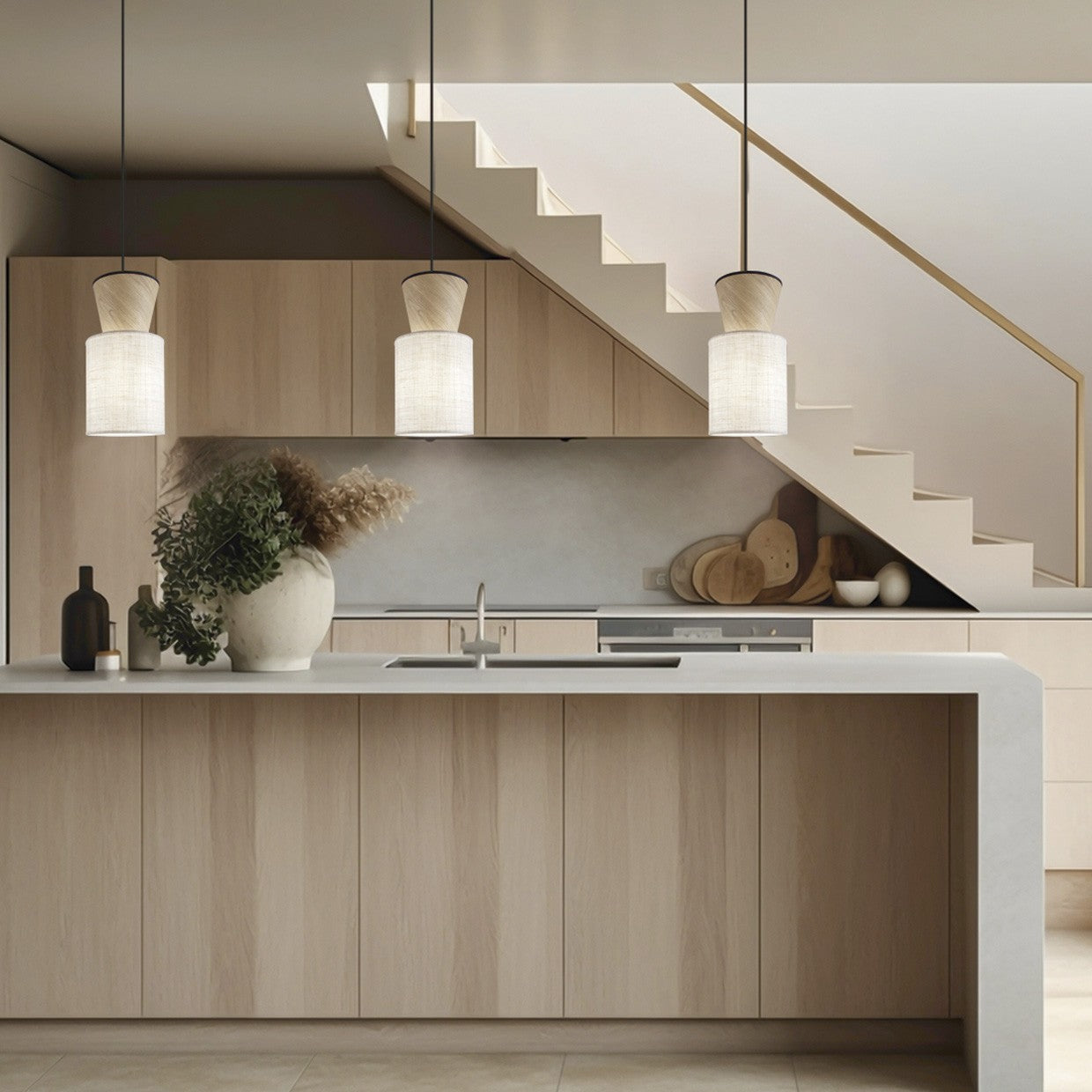 Medidas colgante Aosta Lino Tostado AJP/Alemar Ref. 11780 - LuzGuru
