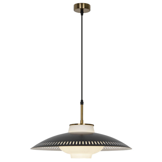Lámpara Colgante Lecarbu 1 Luz E-27 Latón y Negro Alemar - vista principal | AJP / Alemar