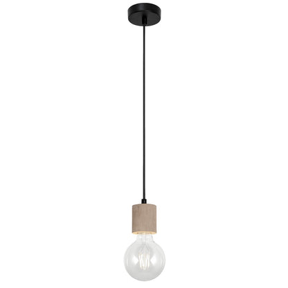 AJP / Alemar 11247 - Colgante Lugo Madera Negro/Natural - luzguru.com