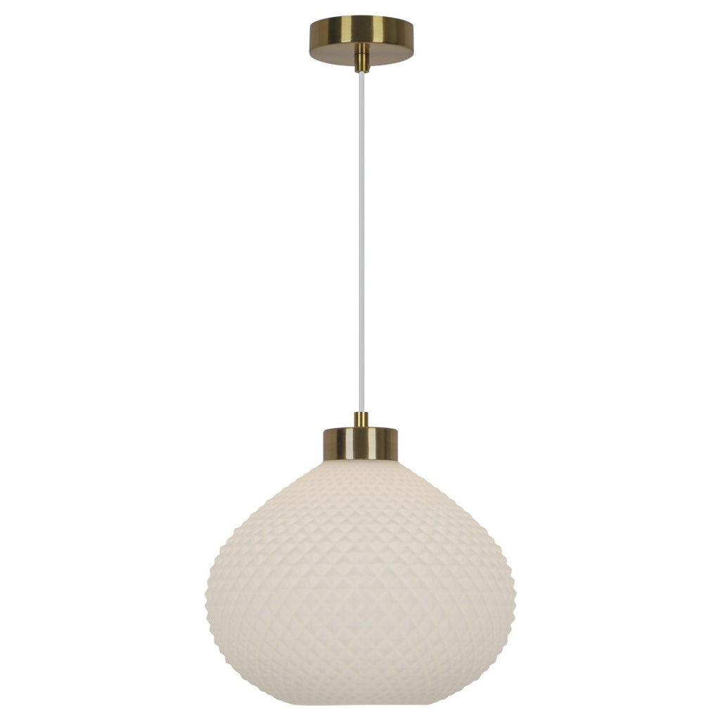 AJP / Alemar 11303 - Colgante FLORE Opal Mate Latón - luzguru.com