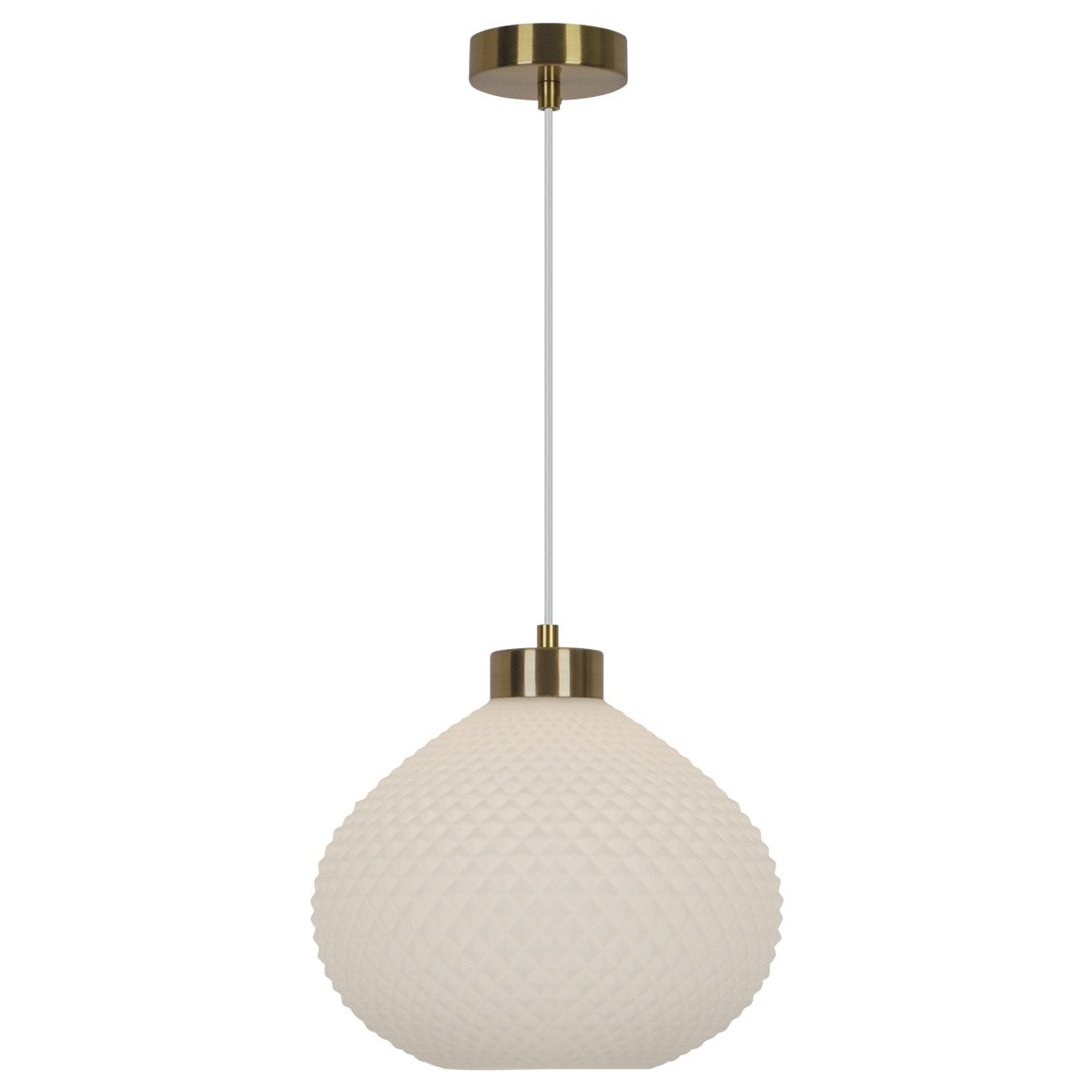 AJP / Alemar 11303 - Colgante FLORE Opal Mate Latón - luzguru.com