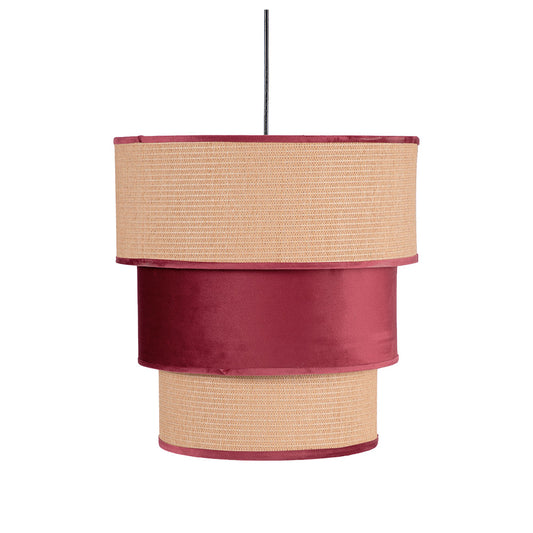 Lámpara Colgante Lúcio Fabrilamp / Abrila Textil Rojo Vino Ref. 130591007