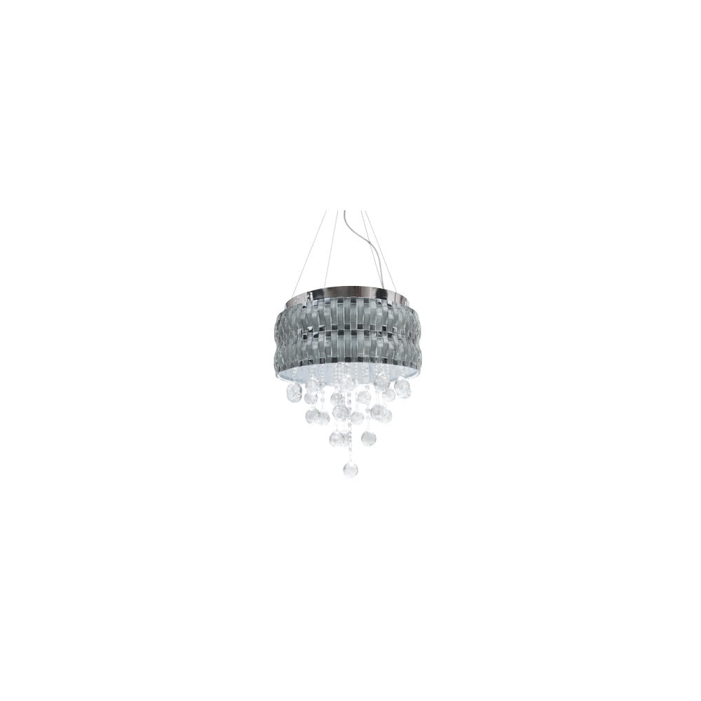 Colgante Lucerna de Cristal Cromo LED Fabrilamp / Abrila, ref. 066794020