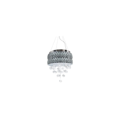 Colgante Lucerna de Cristal Cromo LED Fabrilamp / Abrila, ref. 066794020