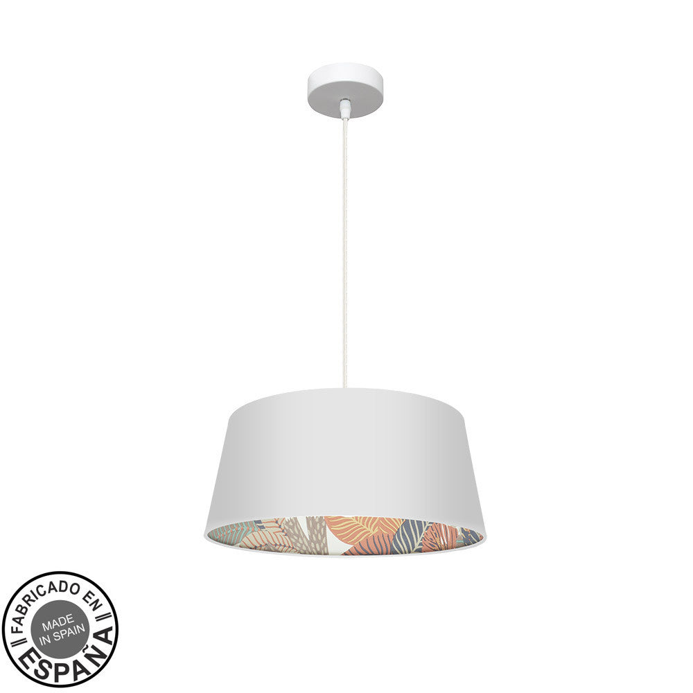 Colgante moderno Tunez Fabrilamp / Abrila 225194001 con diseño textil estampado