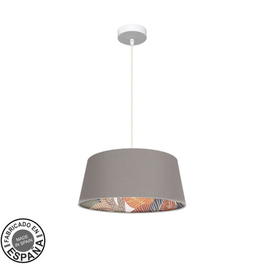 Lámpara Colgante Tunez 40 cm Blanco Topo Estampado Fabrilamp - vista principal | Fabrilamp / Abrila