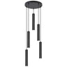 AJP / Alemar 11752 - Colgante Antia 5 Luces Negro/Latón Ámbar - luzguru.com