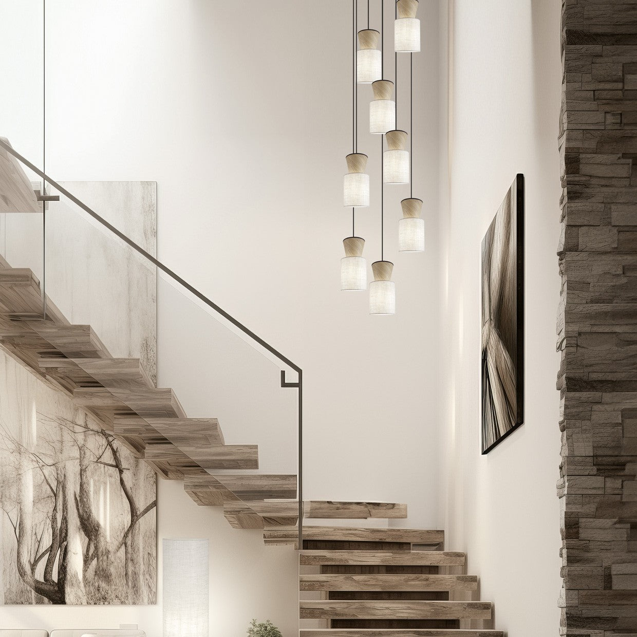 Medidas colgante Aosta Beige/Madera 8L AJP/Alemar (Ref. 11784) - LuzGuru.com
