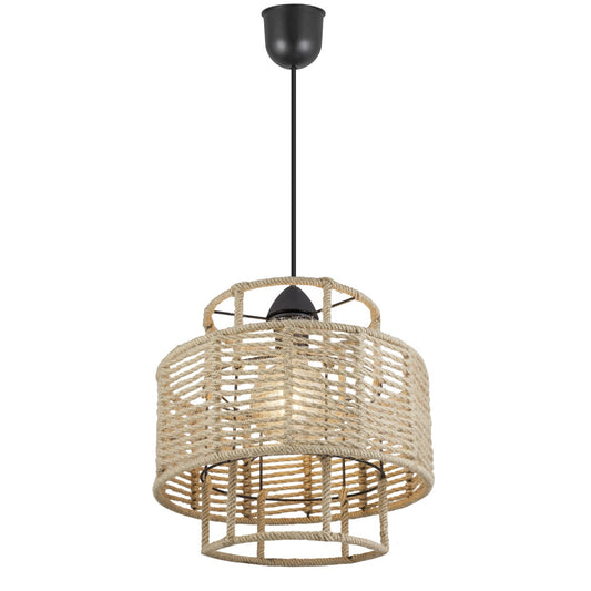 Lámpara Colgante Aifos con Cuerda Natural 60W E-27 Alemar - vista principal | AJP / Alemar