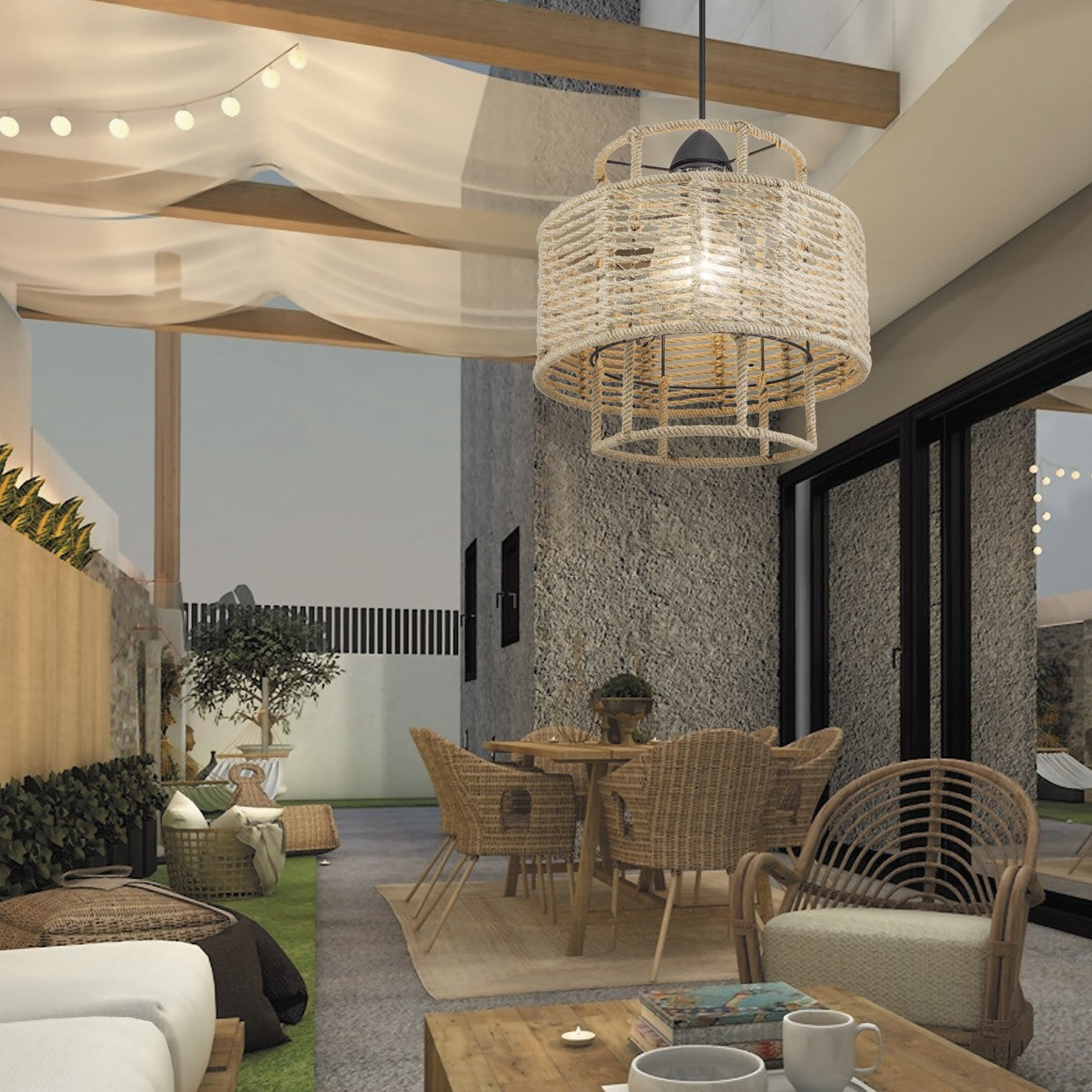 Medidas colgante Aifos Natural AJP/Alemar Ref. 10822 - LuzGuru.com
