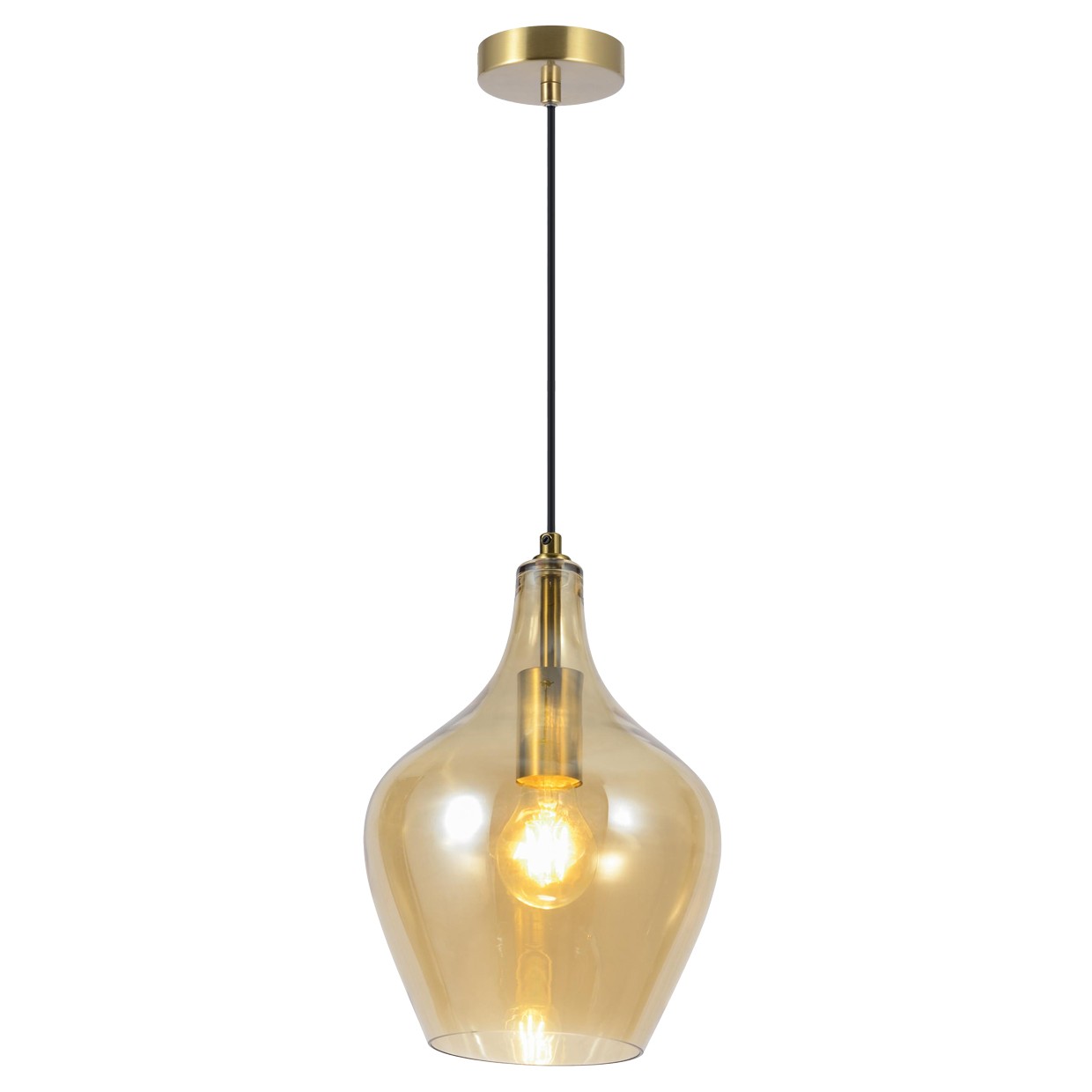 Colgante Aina Latón Ámbar 11645 - AJP / Alemar - luzguru.com