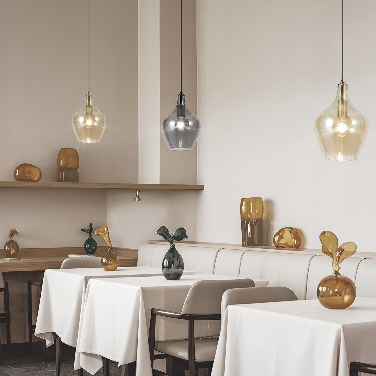 Medidas colgante Aina 11645 Latón Ámbar AJP/Alemar - LuzGuru
