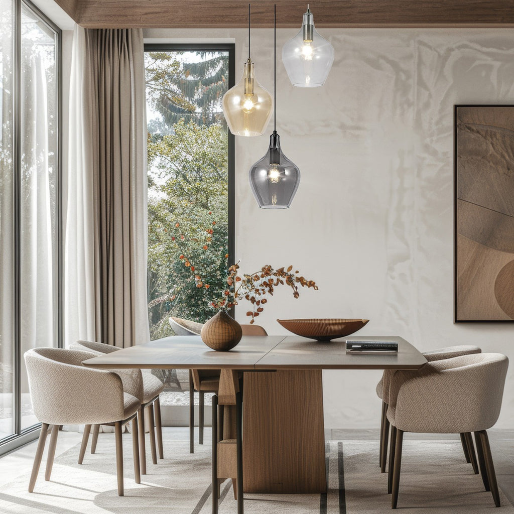 Medidas colgante AINA Negro Fumé AJP/Alemar Ref. 11646 - LuzGuru.com
