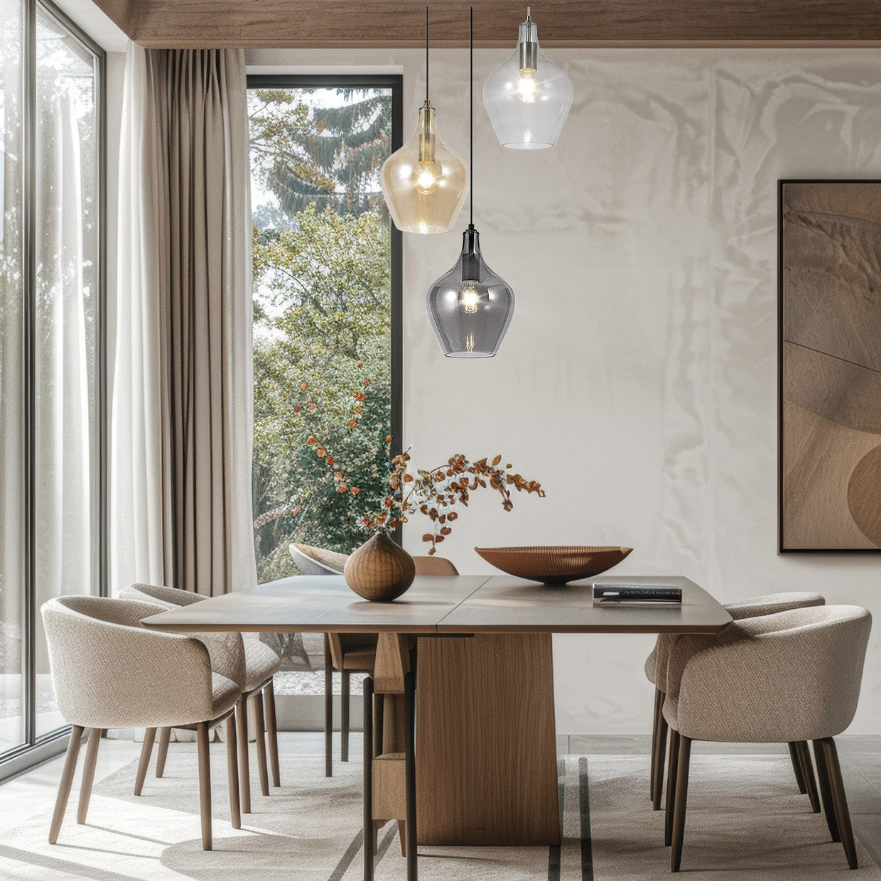 Medidas colgante AINA Negro Fumé AJP/Alemar Ref. 11646 - LuzGuru.com
