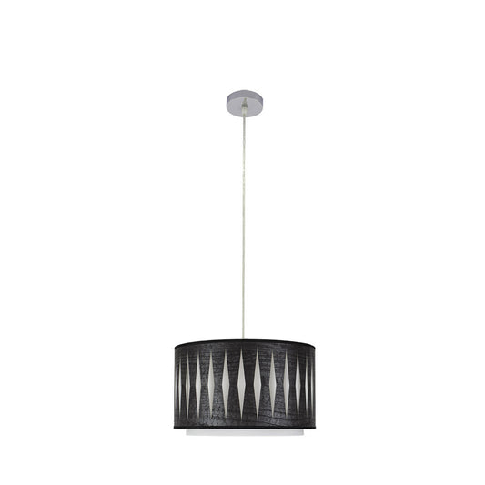 Colgante étnico Alexandra Fabrilamp / Abrila 177893009, diseño moderno en madera negra y cromo
