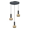 Lámpara colgante Allende negra y oro Fabrilamp / Abrila ref. 153883016