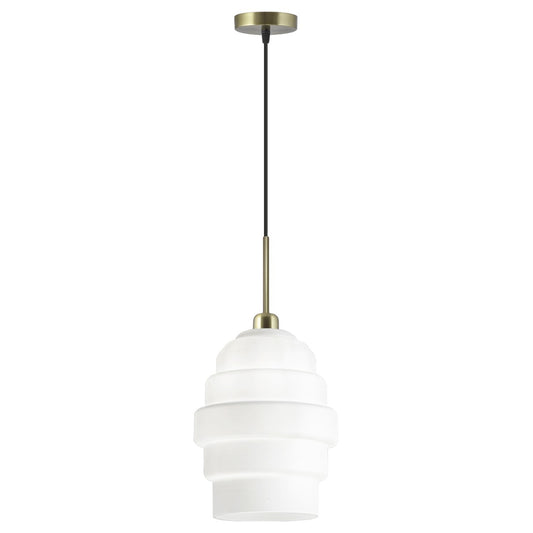 Lámpara Colgante Ámbar Cristal Opal Negro 30 cm Alemar - vista principal | AJP / Alemar